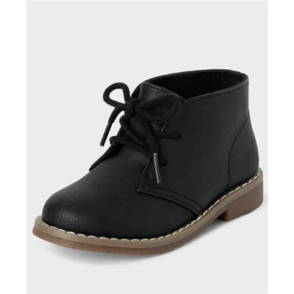 The Children's Place Toddler Boys Lace Up Boots - black sz 8